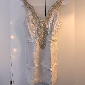 Lily Pulitzer White Gold Dress! 🤍⭐️